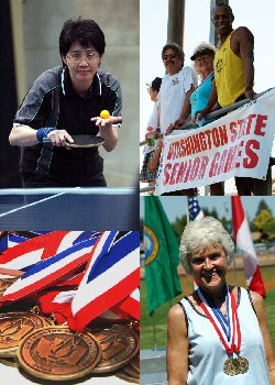 Photo of various events in the Senior Games